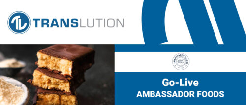 Ambassador Foods implements TransLution Sofware to manage and track stock